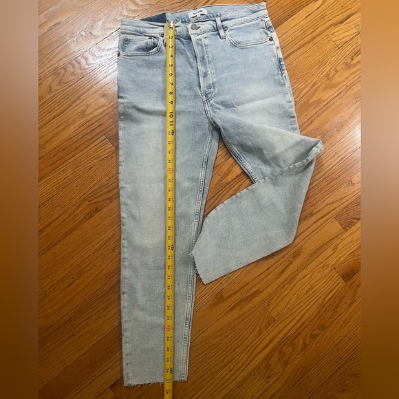RE/DONE Women's High Rise Ankle Crop Jeans Size 31 Blue Light Wash - Picture 12 of 13